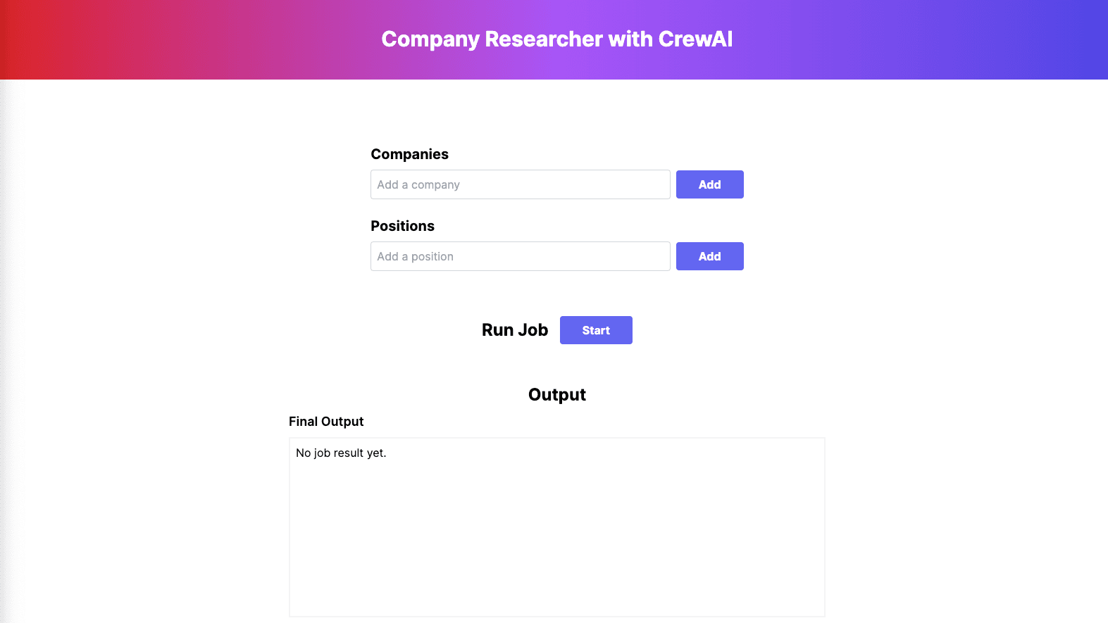 CrewAI company research assistant